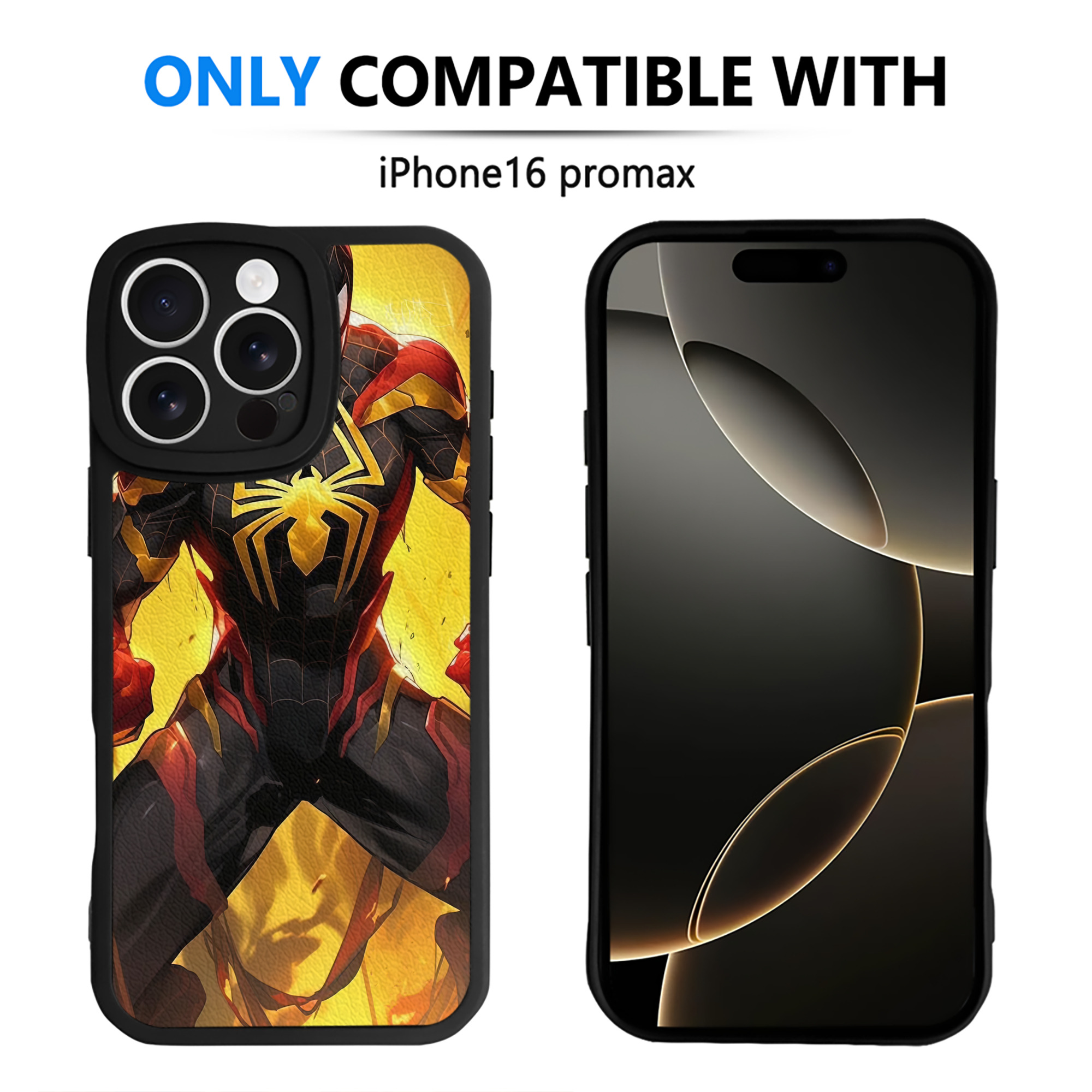 Spider Man スパイダーマン 【iPhone 16シリーズ対応】シリコンスマホケース（レザー調） 材質：シリコン